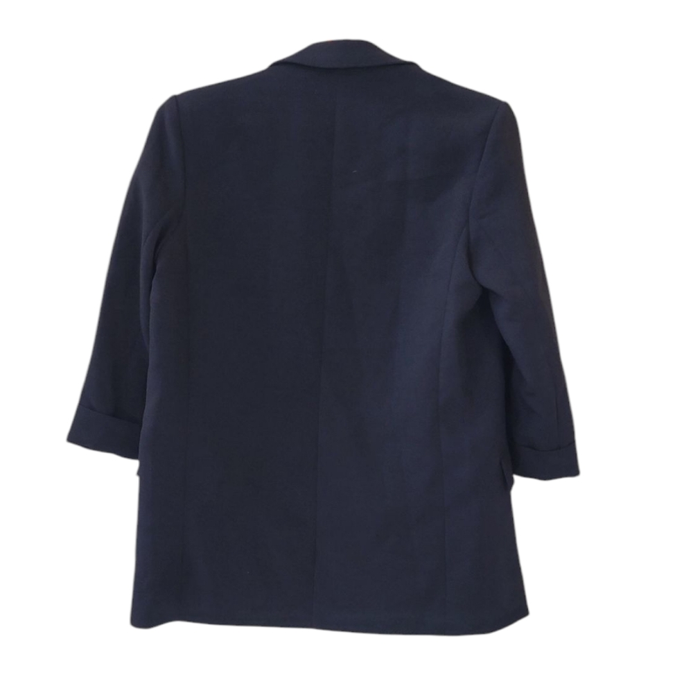 ALPHA & OMEGA Outerwear Black Open Front 3/4 Sleeve Blazer Jacket Size M - Picture 16 of 16